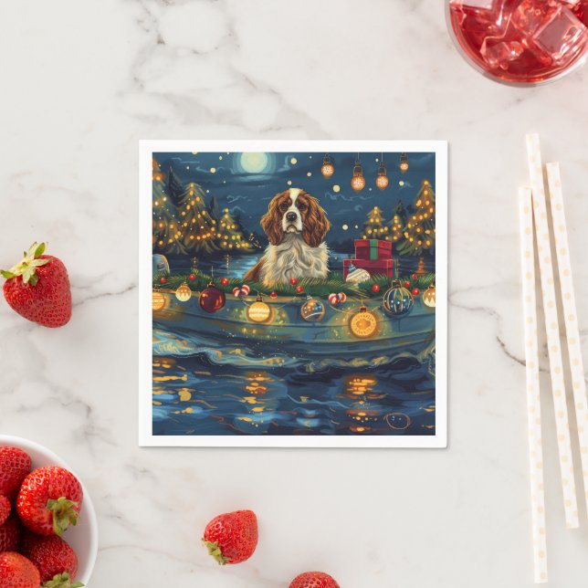 Cavalier King Charles Christmas Festive Voyage Serviette (Beispiel)