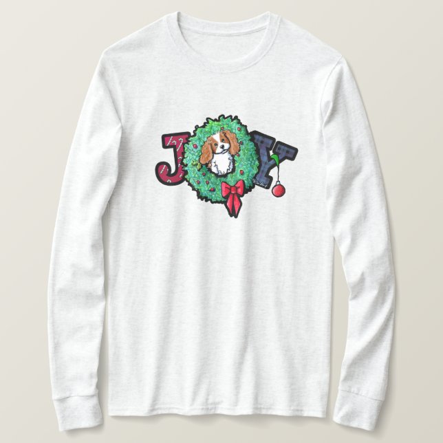 Cavalier King Charles Christmas T - Shirt (Design vorne)