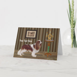 Cavalier King Charles Dog Art Foto Card Karte