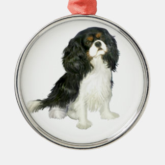 Cavalier King Charles - Dreifarbig Ornament Aus Metall
