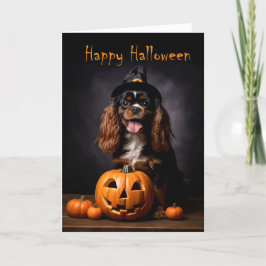 Cavalier King Charles Halloween Karte