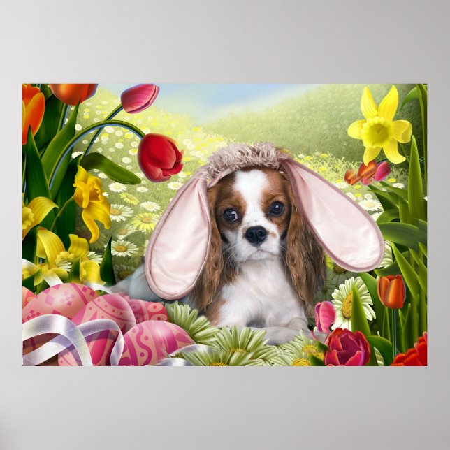 Cavalier King Charles Happy Art Poster (Vorne)