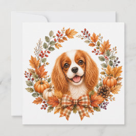 Cavalier King Charles Herbst Mitteilungskarte