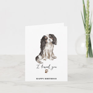 Cavalier King Charles Hund Pfote Welpe Haustiere G Karte