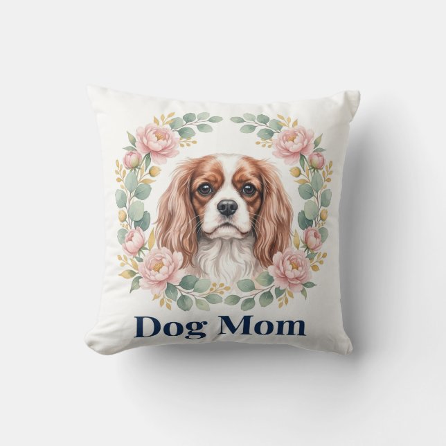 Cavalier King Charles Hundemutter Kissen (Vorderseite)
