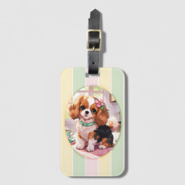 Cavalier King Charles Pastel Lines Cottagecore Gepäckanhänger