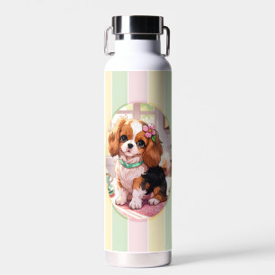 Cavalier King Charles Pastel Lines Cottagecore Trinkflasche