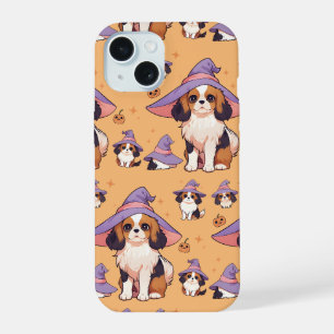 Cavalier King Charles Pastell-Hexenhut Halloween iPhone 15 Hülle