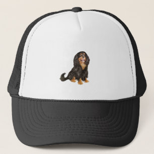 Cavalier King Charles (R) - Schwarz und lohfarben. Truckerkappe