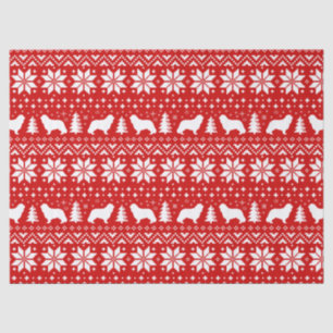 Cavalier King Charles Silhouetten Weihnachten Seidenpapier