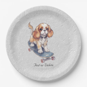 Cavalier King Charles Spanel Paper Plate Pappteller