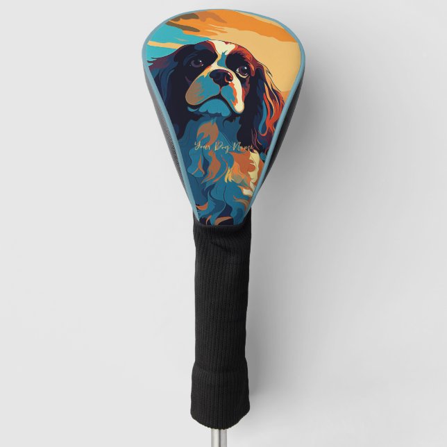Cavalier King Charles Spaniel 002 - Bruno Pokopen Golf Headcover (Vorderseite)