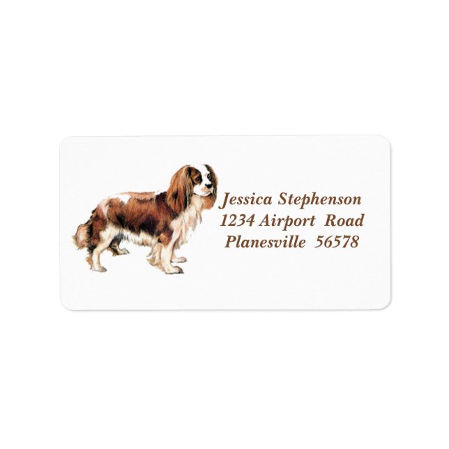 Cavalier King Charles Spaniel-Adressetikett Adressaufkleber (Vorne)