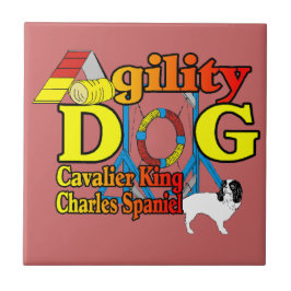 Cavalier King Charles Spaniel Agility Fliese