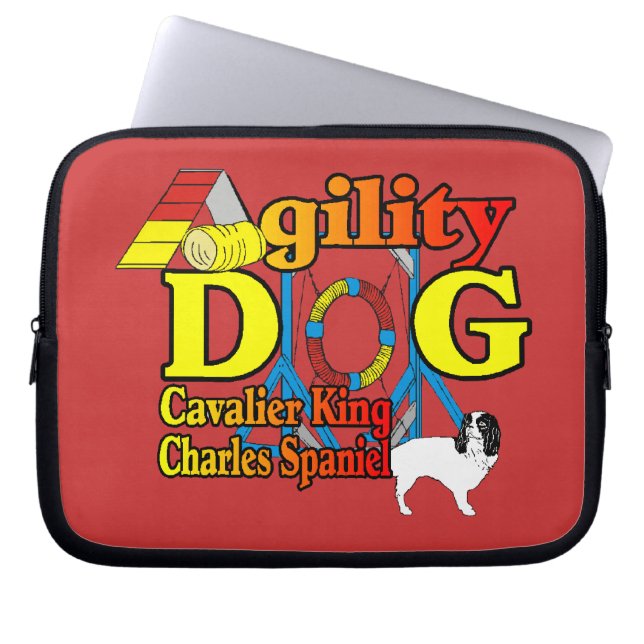 Cavalier King Charles Spaniel Agility Laptopschutzhülle (Vorderseite)
