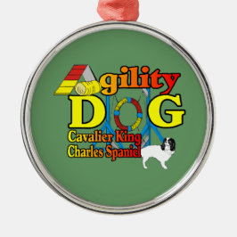 Cavalier King Charles Spaniel Agility Ornament Aus Metall