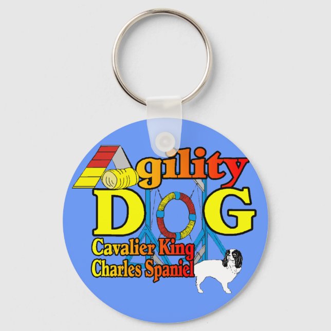 Cavalier_King_Charles_Spaniel_Agility Schlüsselanhänger (Vorderseite)