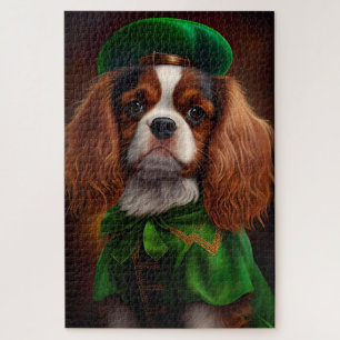 Cavalier King Charles Spaniel am St. Patrick's Day Puzzle