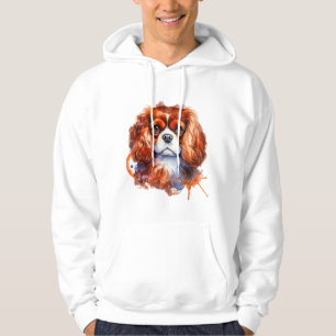 Cavalier King Charles Spaniel Aquarell-Kunst Hoodie