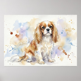 Cavalier King Charles Spaniel Aquarellposter | Poster