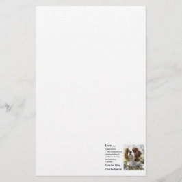 Cavalier King Charles Spaniel Art Liebe is Briefpapier