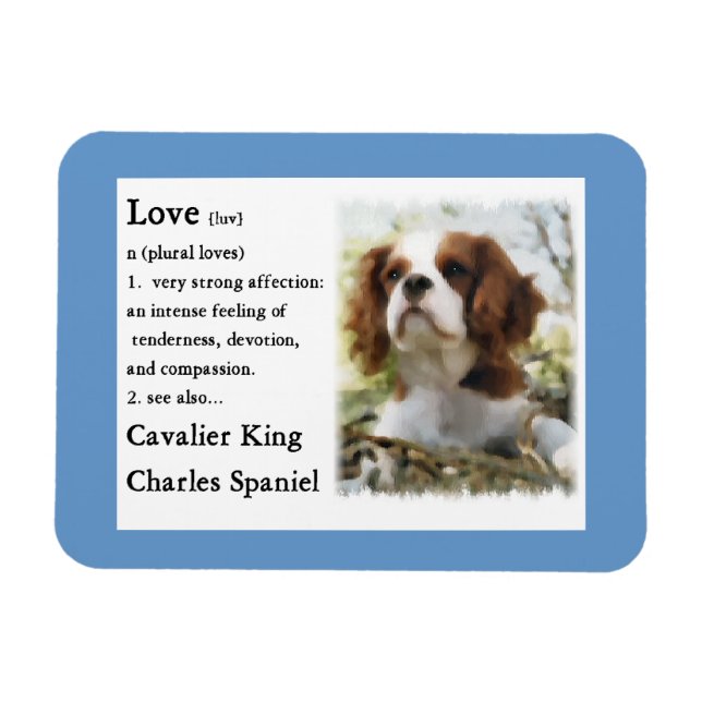 Cavalier King Charles Spaniel Art Liebe is Magnet (Horizontal)
