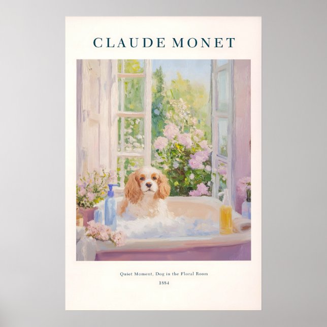 Cavalier King Charles Spaniel Art Print French Poster (Vorne)