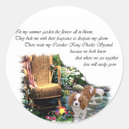 Cavalier King Charles Spaniel Art Runder Aufkleber