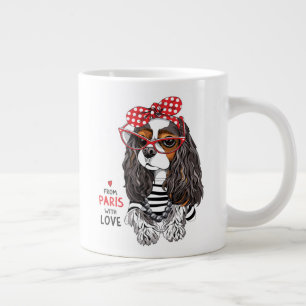 Cavalier King Charles Spaniel aus Paris mit Liebe Jumbo-Tasse