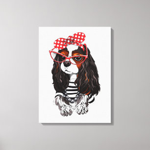 Cavalier King Charles Spaniel aus Paris mit Liebe Leinwanddruck