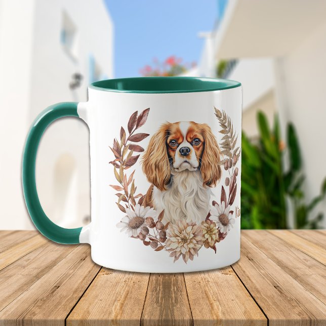 Cavalier King Charles Spaniel Autumn Wreath Tasse (Von Creator hochgeladen)