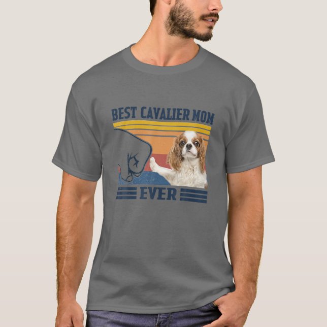 Cavalier King Charles Spaniel Best Cavalier Mama E T-Shirt (Vorderseite)
