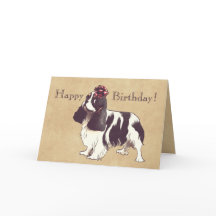 Cavalier King Charles Spaniel Birthday Card
