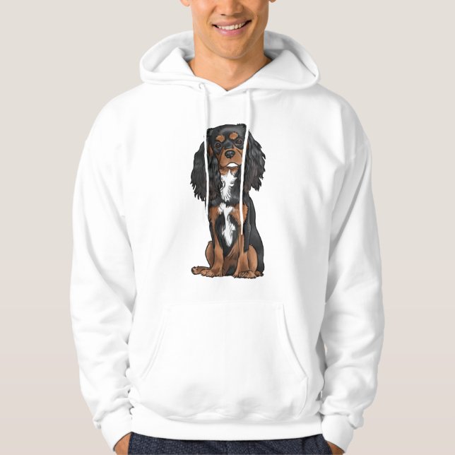 Cavalier King Charles Spaniel - Black and Tan Hoodie (Vorderseite)
