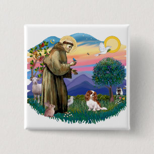 Cavalier King Charles Spaniel (Blenheim #2) Button