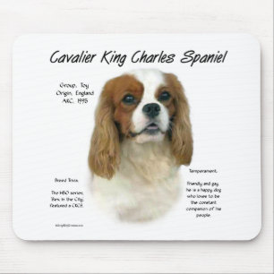 Cavalier King Charles Spaniel (Blenheim) Geschicht Mousepad