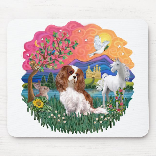 Cavalier King Charles Spaniel (Blenheim) Mousepad (Vorne)