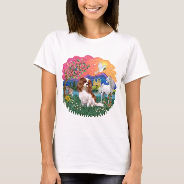 Cavalier King Charles Spaniel (Blenheim) T-Shirt (Vorderseite)