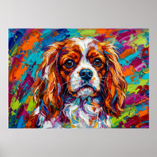 Cavalier King Charles Spaniel Bold Pop Art Poster
