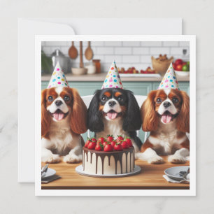 Cavalier King Charles Spaniel card, Cavalier Einladung
