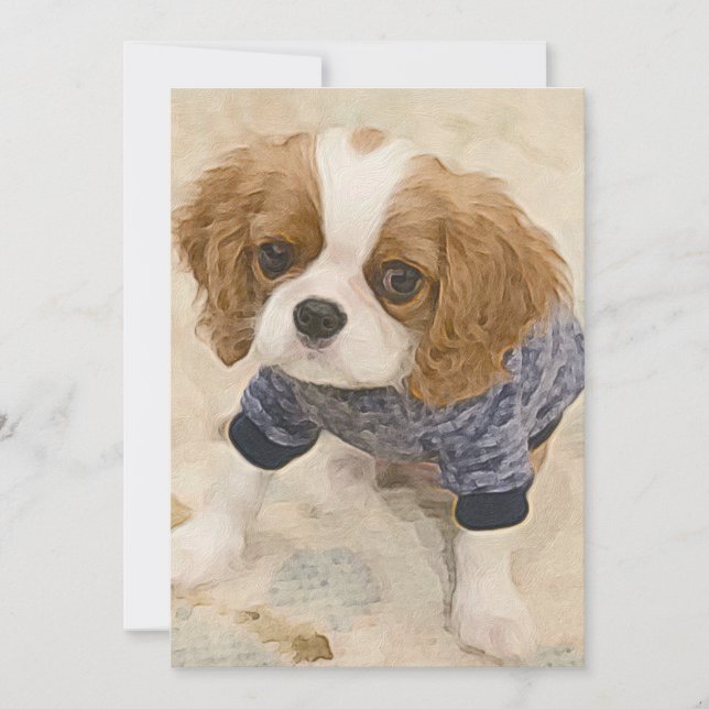 Cavalier King Charles Spaniel card Mitteilungskarte (Vorderseite)