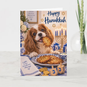 Cavalier King Charles Spaniel Chanukka Karte