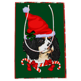 Cavalier King Charles Spaniel Christmas Merry Mittlere Geschenktüte