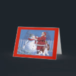 Cavalier King Charles Spaniel Christmas Snowman Feiertagskarte<br><div class="desc">Familie und Freunde während der Ferienzeit zu erinnern ist eine wunderbare Möglichkeit, in Touch mit den Menschen behalten, die Sie Liebe und Pflege. Ich habe diese Hundeausweise mit Liebe und Sorgfalt erstellt, und ich bin sicher, dass jeder, der Hunde Lieben hat, sich freuen wird, sie zu erhalten. Sie haben die...</div>