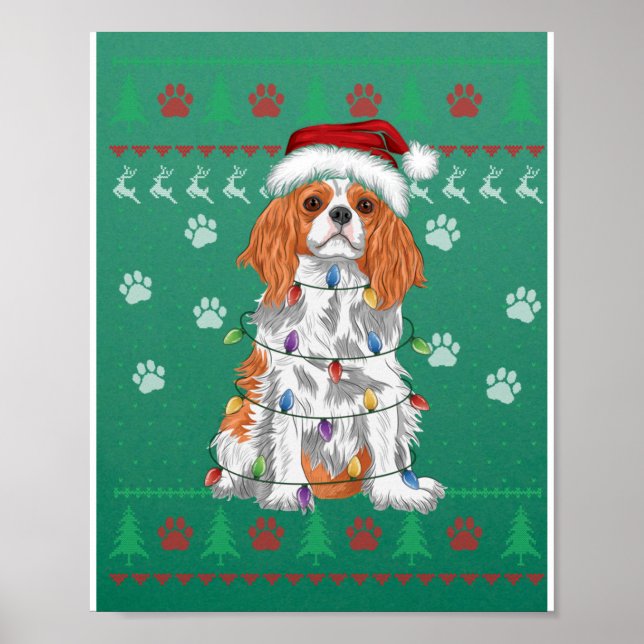 Cavalier King Charles Spaniel Christmas Ugly Sweat Poster (Vorne)