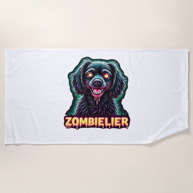 Cavalier King Charles Spaniel CKCS Zombie Dog Hall Strandtuch (Vorderseite)