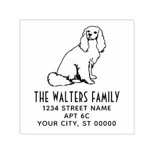 Cavalier King Charles Spaniel Dog Anschrift Permastempel