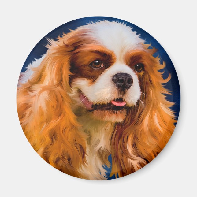 Cavalier King Charles Spaniel Dog Art - Chelsea Magnet (Vorne)