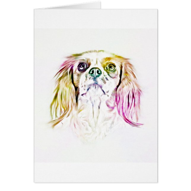 Cavalier King Charles Spaniel Dog Art Painting (Vorne)