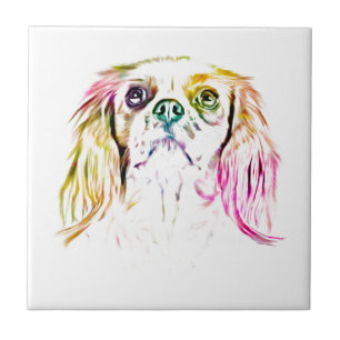Cavalier King Charles Spaniel Dog Art Painting Fliese